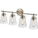 Amberose 4 Light 31.25 inch Modern Gold Vanity Light Wall Light
